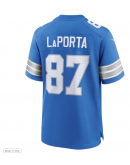 Men's Detroit Lions Sam LaPorta Nike Blue Game Jersey Men's Detroit Lions Sam LaPorta Nike Blue Game Jersey