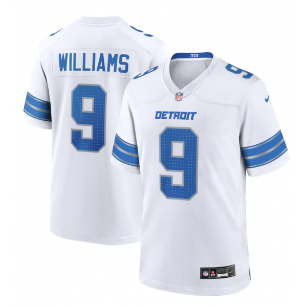 Men's Detroit Lions Jameson Williams Nike White White Game Jersey
