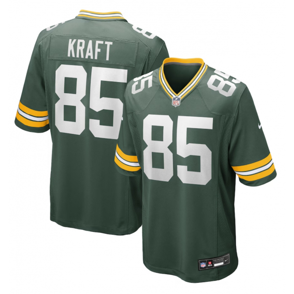 Men's Green Bay Packers Tucker Kraft Nike Green Game Jersey Men's Green Bay Packers Tucker Kraft Nike Green Game Jersey