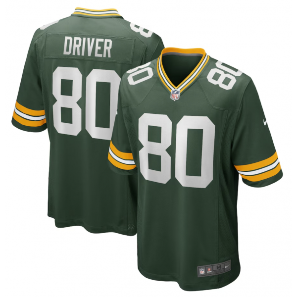 Men's Green Bay Packers Donald Driver Nike Green Game Retired Player Jersey