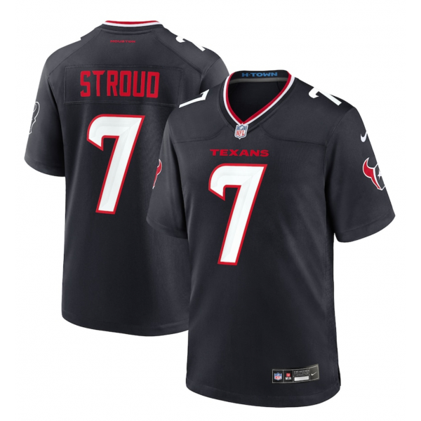 Men's Houston Texans C.J. Stroud Nike Navy Game Jersey Men's Houston Texans C.J. Stroud Nike Navy Game Jersey