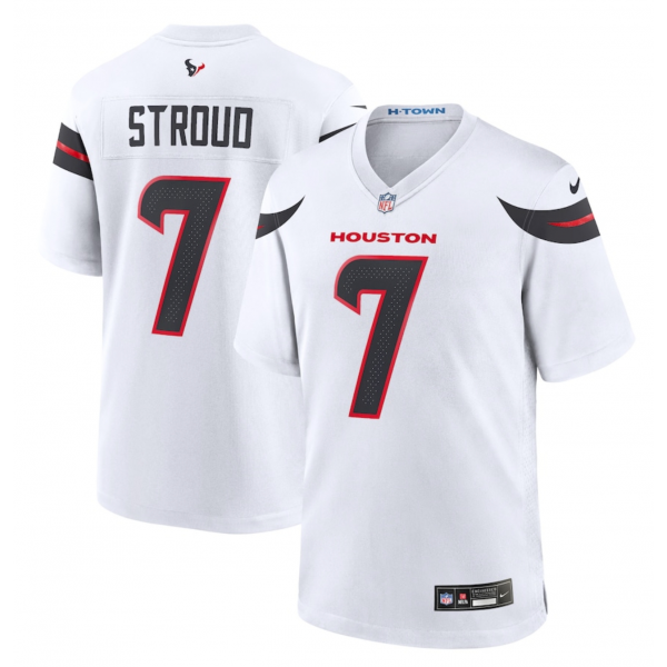 Men's Houston Texans C.J. Stroud Nike White Game Jersey Men's Houston Texans C.J. Stroud Nike White Game Jersey
