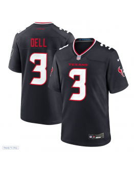 Men's Houston Texans Tank Dell Nike Navy Game Jersey