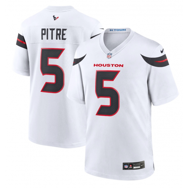 Men's Houston Texans Jalen Pitre Nike White Game Jersey Men's Houston Texans Jalen Pitre Nike White Game Jersey