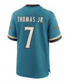 Men's Jacksonville Jaguars Brian Thomas Jr. Nike Teal Prowler Throwback Player Game Jersey