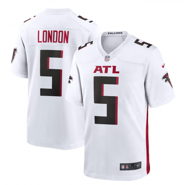 Men's Atlanta Falcons Drake London Nike White Away Game Player Jersey
