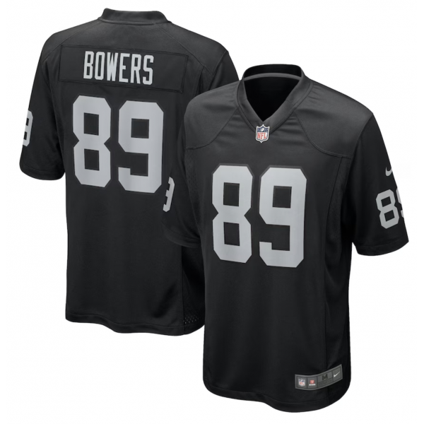 Men's Las Vegas Raiders Brock Bowers Nike Black Player Game Jersey