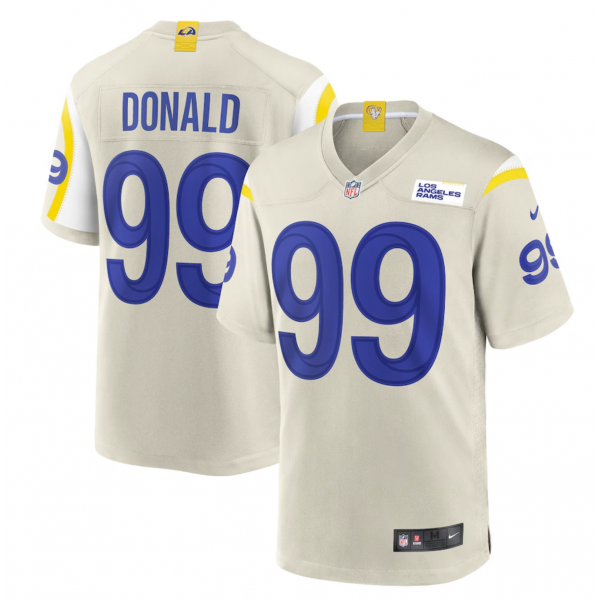 Men's Los Angeles Rams Aaron Donald Nike Bone Game Jersey Men's Los Angeles Rams Aaron Donald Nike Bone Game Jersey