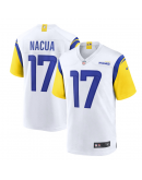 Men's Los Angeles Rams Puka Nacua Nike White Game Jersey Men's Los Angeles Rams Puka Nacua Nike White Game Jersey
