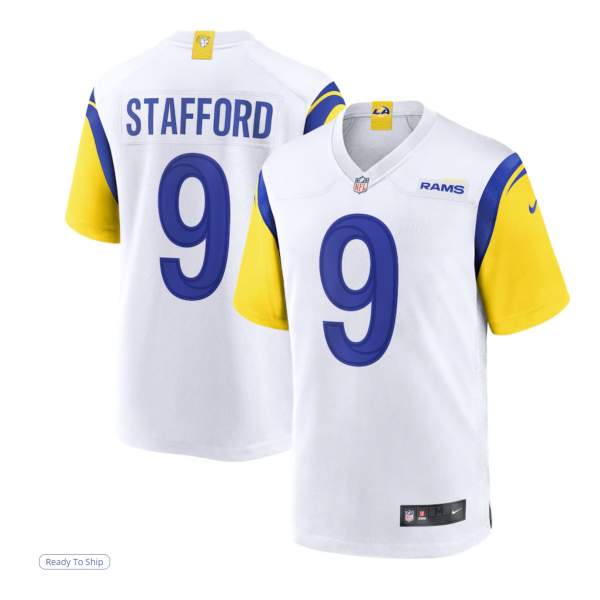 Men's Los Angeles Rams Matthew Stafford Nike White Alternate Game Jersey
