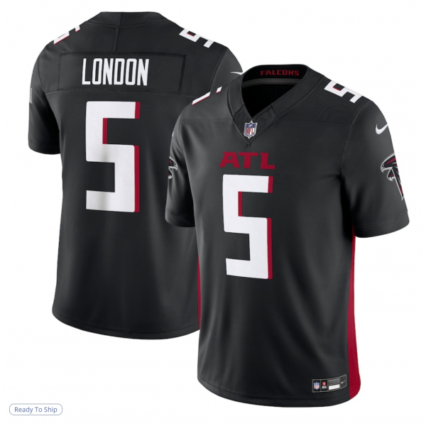 Men's Atlanta Falcons Drake London Nike Black Limited Jersey