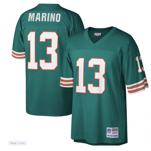 Men's Miami Dolphins Dan Marino Mitchell & Ness Aqua Legacy Replica Jersey