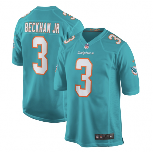 Men's Miami Dolphins Odell Beckham Jr. Nike Aqua Game Jersey