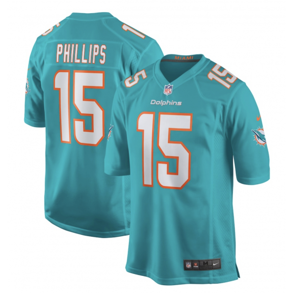 Men's Miami Dolphins Jaelan Phillips Nike Aqua Game Player Jersey