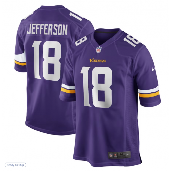 Men's Minnesota Vikings Justin Jefferson Nike Purple Player Game Jersey