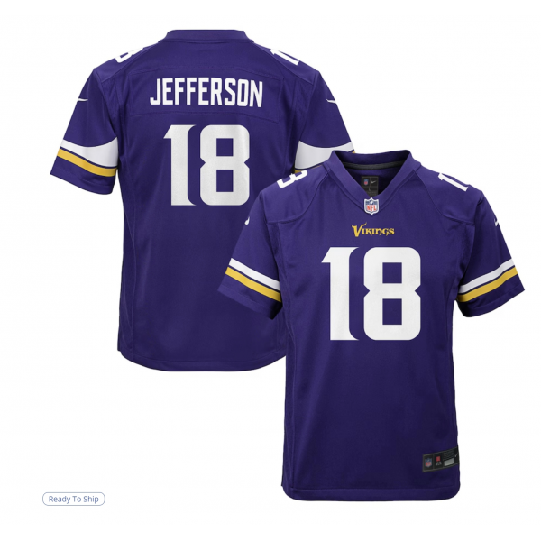 Youth Minnesota Vikings Justin Jefferson Nike Purple Game Jersey