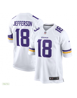 Men's Minnesota Vikings Justin Jefferson Nike White Game Player Jersey