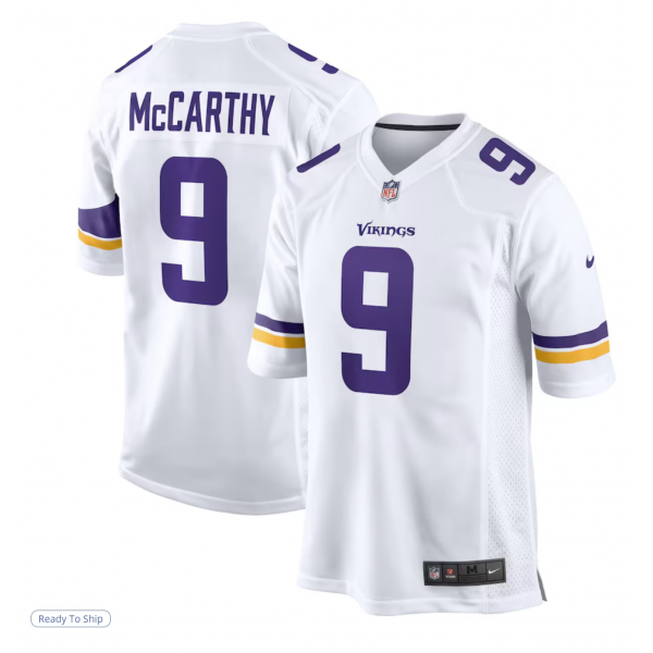 Men's Minnesota Vikings J.J. McCarthy Nike White Game Jersey