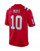 Men's New England Patriots Drake Maye Nike Red Player Game Jersey