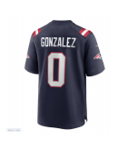 Men's New England Patriots Christian Gonzalez Nike Navy Team Game Jersey