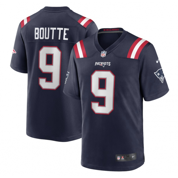 Men's New England Patriots Kayshon Boutte Nike Navy Game Jersey