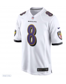 Men's Baltimore Ravens Lamar Jackson Nike White Game Jersey Men's Baltimore Ravens Lamar Jackson Nike White Game Jersey