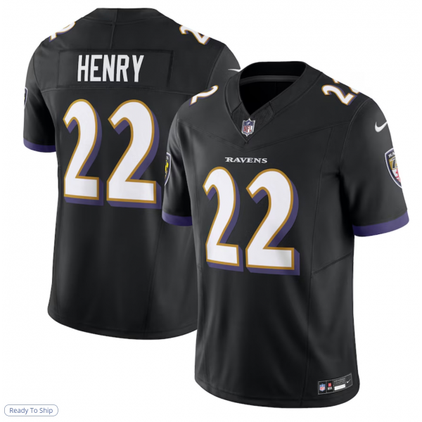 Men's Baltimore Ravens Derrick Henry Nike Black Limited Jersey