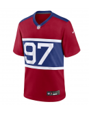 Men's New York Giants Dexter Lawrence II Nike Century Red Alternate Player Game Jersey