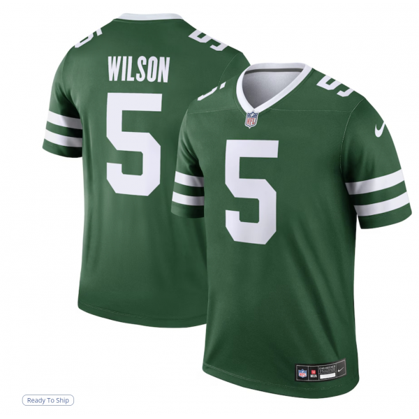 Men's New York Jets Garrett Wilson Nike Legacy Green Legend Player Performance Top