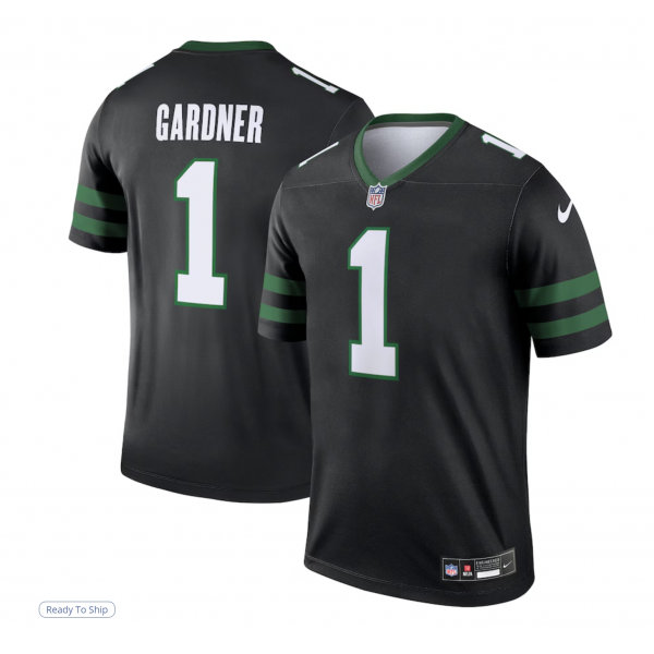 Men's New York Jets Ahmad Sauce Gardner Nike Black Alternate Legend Player Performance Top