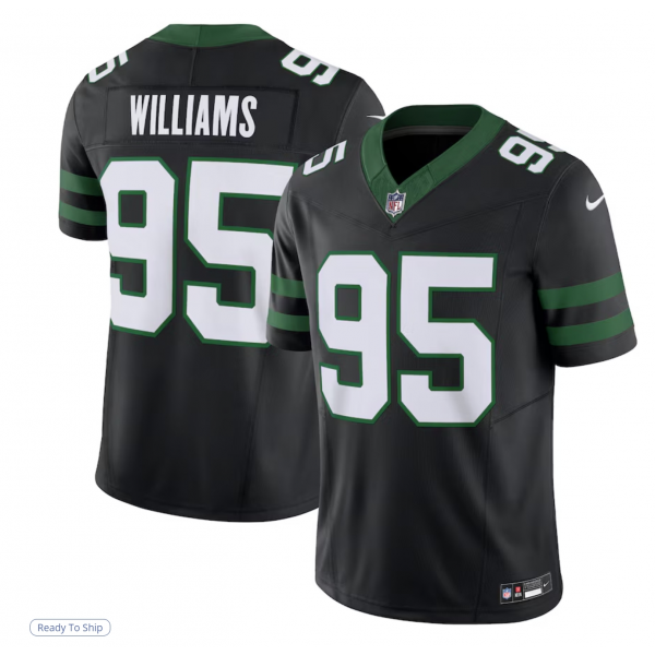 Men's New York Jets Quinnen Williams Nike Legacy Black Alternate Limited Jersey