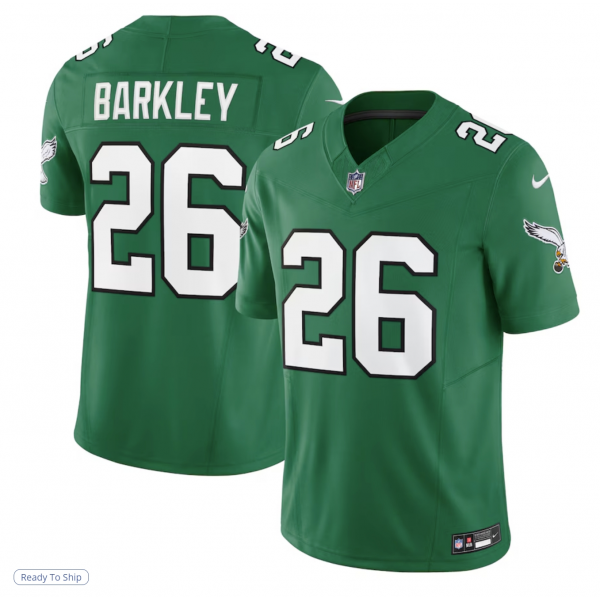 Men's Philadelphia Eagles Saquon Barkley Nike Kelly Green Alternate Game Jersey Men's Philadelphia Eagles Saquon Barkley Nike Kelly Green Alternate Game Jersey