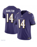 Men's Baltimore Ravens Kyle Hamilton Nike Purple Limited Jersey
