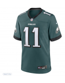 Men's Philadelphia Eagles A.J. Brown Nike Midnight Green Team Game Jersey