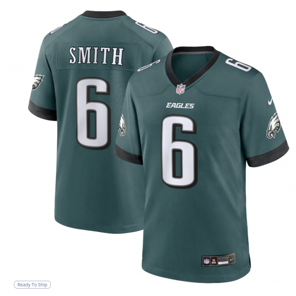 Men's Philadelphia Eagles DeVonta Smith Nike Midnight Green Team Game Jersey