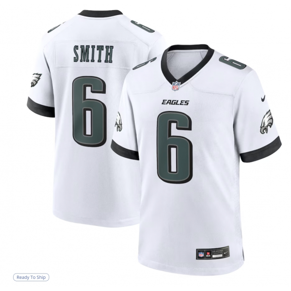 Men's Philadelphia Eagles DeVonta Smith Nike White White Game Jersey