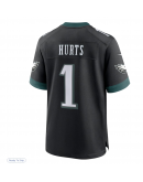 Men's Philadelphia Eagles Jalen Hurts Nike Black Alternate Game Jersey