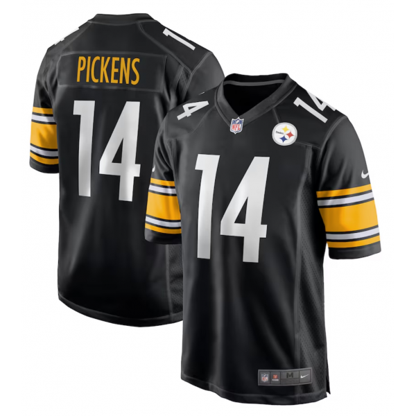 Men's Pittsburgh Steelers George Pickens Nike Black Game Player Jersey