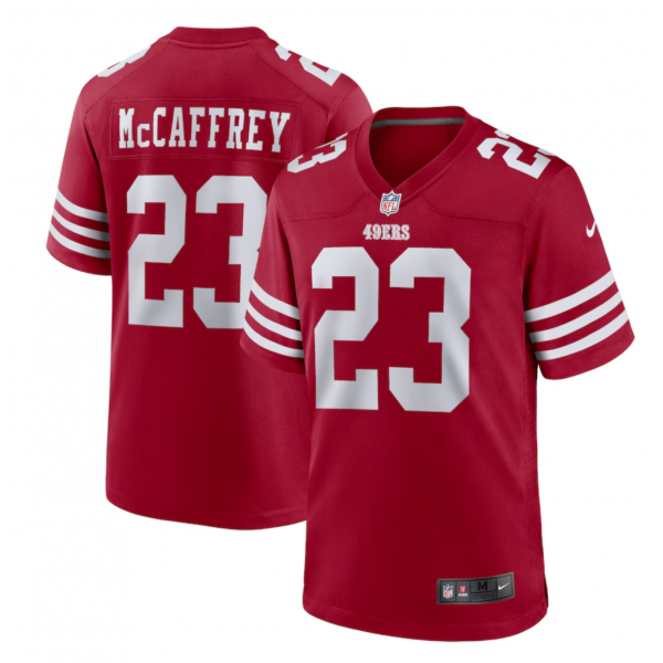 Men's San Francisco 49ers Christian McCaffrey Nike Scarlet Game Player Jersey