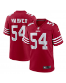 Men's San Francisco 49ers Fred Warner Nike Scarlet Player Game Jersey