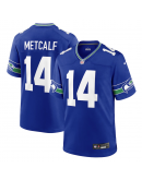 Men's Seattle Seahawks DK Metcalf Nike Royal Throwback Player Game Jersey