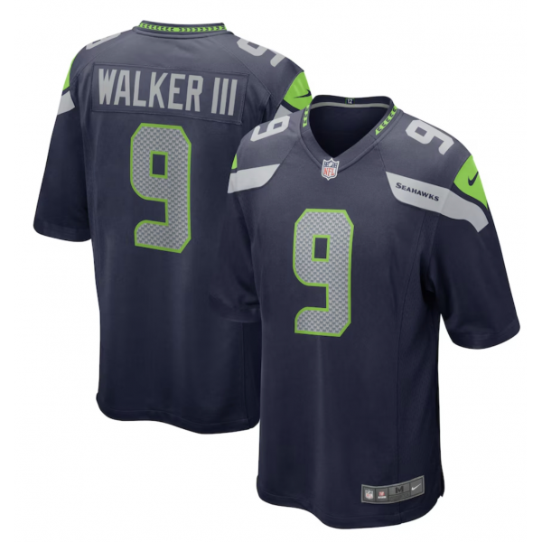 Men's Seattle Seahawks Kenneth Walker III Nike Navy Player Game Jersey