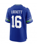 Men's Seattle Seahawks Tyler Lockett Nike Royal Throwback Player Game Jersey