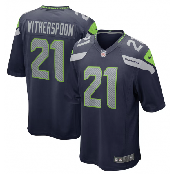 Men's Seattle Seahawks Devon Witherspoon Nike College Navy Game Jersey