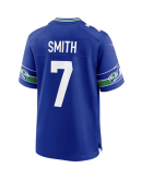 Men's Seattle Seahawks Geno Smith Nike Royal Throwback Player Game Jersey