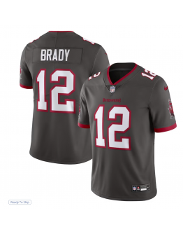 Men's Tampa Bay Buccaneers Tom Brady Nike Pewter Alternate Untouchable Limited Jersey