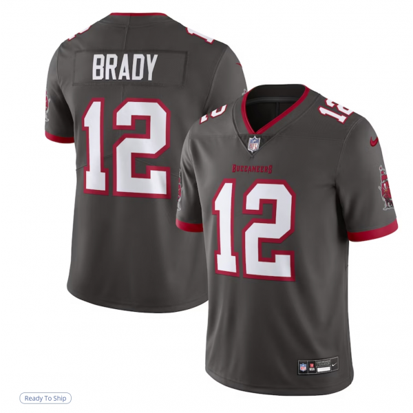 Men's Tampa Bay Buccaneers Tom Brady Nike Pewter Alternate Untouchable Limited Jersey