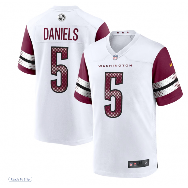 Men's Washington Commanders Jayden Daniels Nike White Player Game Jersey