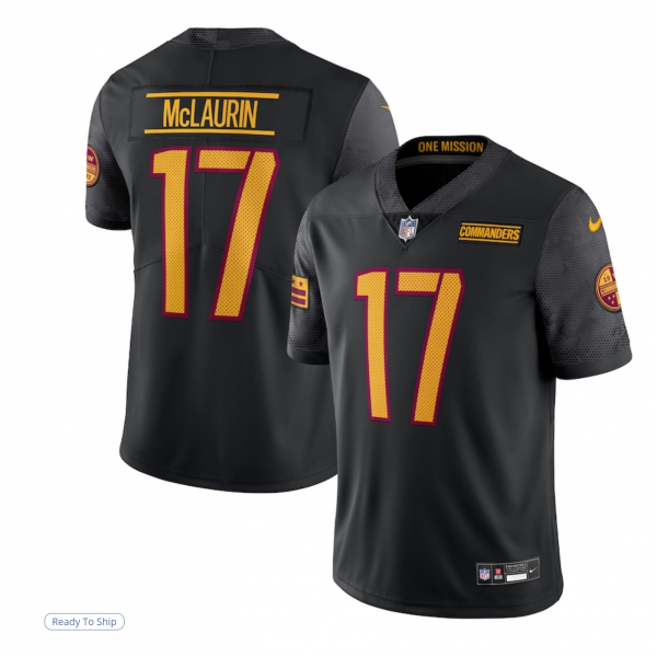 Men's Washington Commanders Terry McLaurin Nike Black Alternate Untouchable Limited Jersey