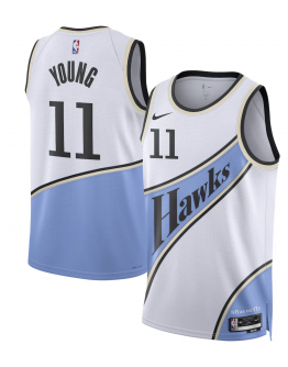 Unisex Atlanta Hawks Trae Young Nike White 2024/25 Swingman Player Jersey - City Edition